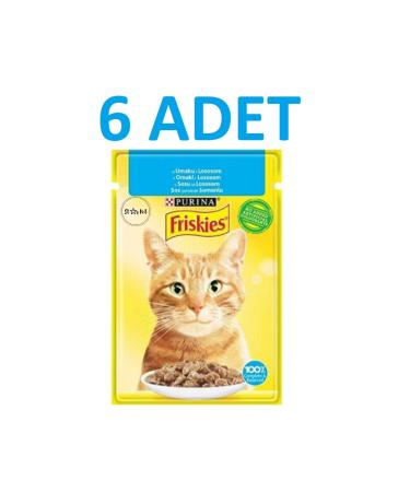 Friskies Adult Cat Food with Salmon 85 gr X 6 Pieces