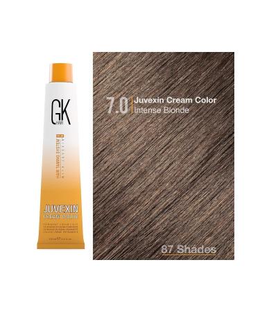 GK HAIR Juvexin Cream Color Gkhair Hair Dye 100 ml 7.0 Intense Blonde - Buy Online on GoSupps.com