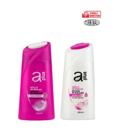 A PLUS Shampoo Aplus 600 ml Biotin-collagen & Hair Care Conditioner Aplus 600 ml For All Hair Types