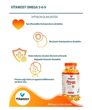 Vitamost Omega 369 (omega3 Fish Oil Fish Oil) 1330 Mg 200 Softgels - Buy Online on GoSupps.com