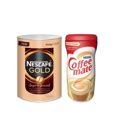 Nescafe Gold Tin Box 900 Gr + Coffee Mate 400 Gr