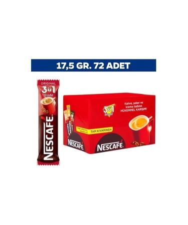 Nescafe 3 in 1 Coffee 17.5gr 72 Pack