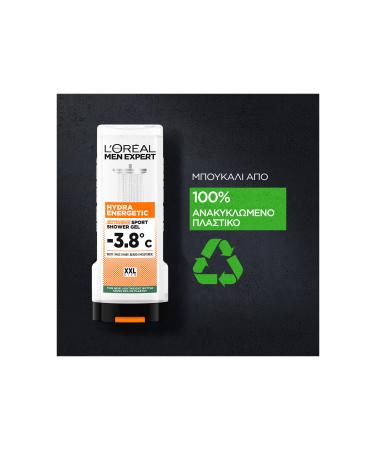 L'Oreal Paris Men Expert Hydra Energetic Extreme Sport Shower Gel Instant Freshness Sensation Shower Gel 400ml - Buy Online on GoSupps.com