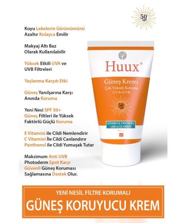 Huux Sun Cream Dark Spot SPF 50+ Factor & High Protection Sun Cream