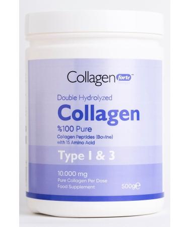 Collagen Forte Platinum Collagen Powder 500g 0 Pure Natural Double Hydrolyzed Collagen Peptides (50 PORTIONS) - Buy Online on GoSupps.com