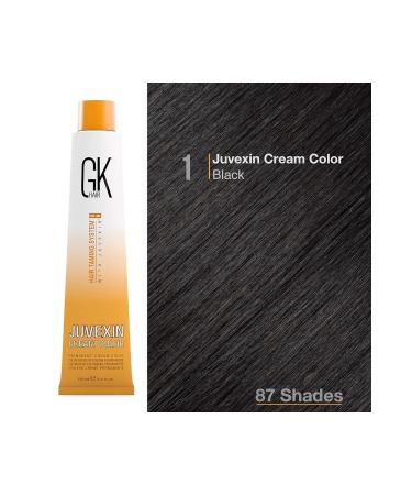 GK HAIR Juvexin Cream Color Gkhair Hair Dye 100 ml 1 Black - Buy Online on GoSupps.com