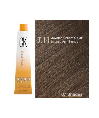 GK HAIR Juvexin Cream Colo rGkhair Hair Dye 100 ml 7.11 Extra Ash Blonde - Buy Online on GoSupps.com
