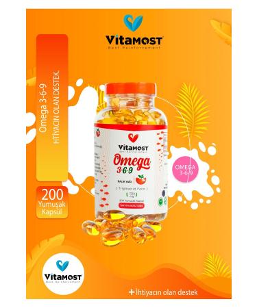Vitamost Omega 369 (omega3 Fish Oil Fish Oil) 1330 Mg 200 Softgels - Buy Online on GoSupps.com