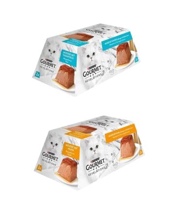 Gourmet Revelations Mousse 2 Types Cat Canned Food 2 X 57 Gr. 2 Pack