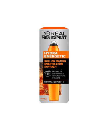 L'Oreal Paris Men Expert Hydra Energetic Anti-Fatigue Eye Care Cream Roll-on With Vitamin C 10 ml - Buy Online on GoSupps.com
