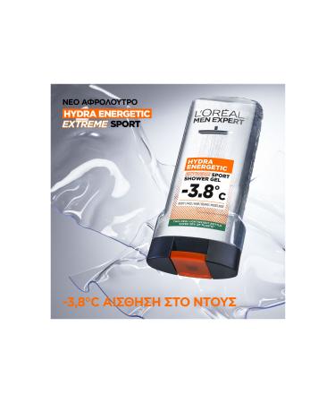 L'Oreal Paris Men Expert Hydra Energetic Extreme Sport Shower Gel Instant Freshness Sensation Shower Gel 400ml - Buy Online on GoSupps.com
