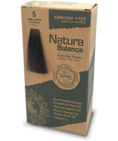 NATURABALANCE Natura Balance 5 Light Brown Organic Cream Hair Dye