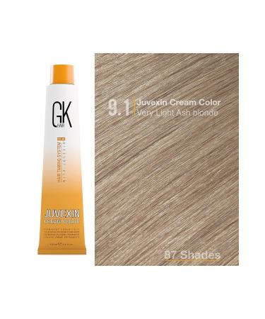 GK HAIR Juvexin Cream Color Gkhair Hair Dye 100 ml 9.1 Very Light Ash Blonde - Buy Online on GoSupps.com