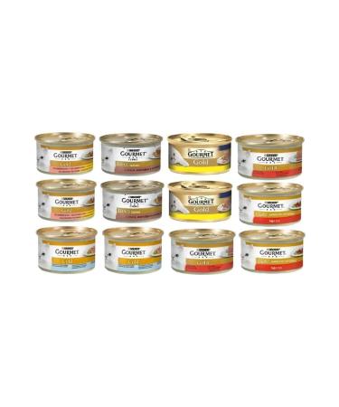 Gourmet Purina Gold Mixed Cat Canned Food 85 gr X 12 Pieces