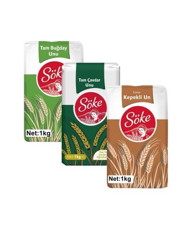 S ke Whole Wheat Flour 1 kg Rye Flour 1 kg Whole Wheat Flour 1 kg Set of 3