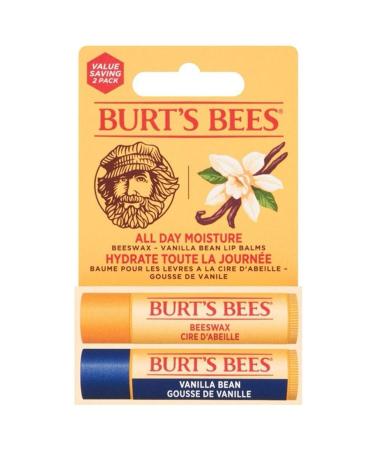 Burt's Bees Lip Balm Duo Clip Strip -beeswax & Vanilla Bean 8 5 gr
