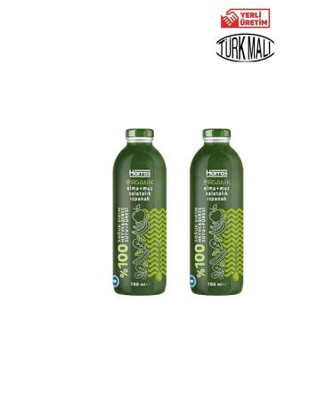 Harras ORGANIC 0 GREEN FRUIT JUICE 700 MLX2 PIECES