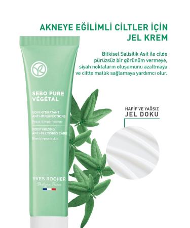 Yves Rocher Acne Sebo Pure Vegetal Gel Cream for Prone Skin 40g D.Center143 - Buy Online on GoSupps.com