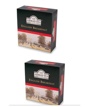ahmad tea london English Breakfast Glass Shaker 2 Pieces (2x100) Ahmad Tea