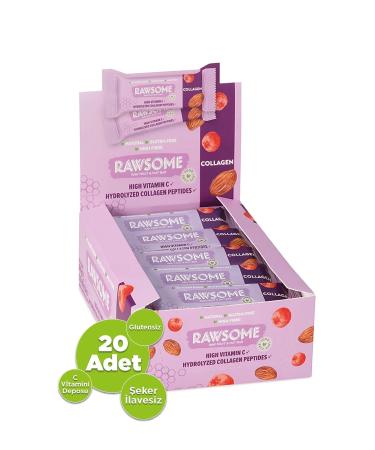 Rawsome Collagen Bar Gluten Free and Sugar Free 30g X 20 Pieces