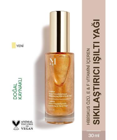 M SBAH E Golden Hour Vitamin Content Shining Hair and Body Oil 30 mL