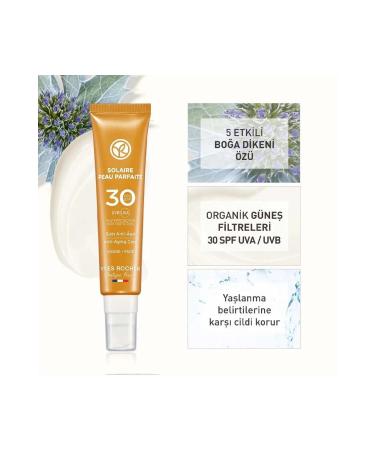 Yves Rocher Face Sunscreen - SPF 30 - Anti-Aging / Solaire Peau Parfaite - Buy Online on GoSupps.com