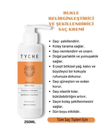 TYCHE LUXURY BEAUTY Leave-In Curl Defining and Styling Conditioner Fashion 9 Hair Cream 250ml - Buy Online on GoSupps.com