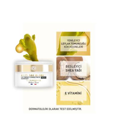 Yves Rocher Night Cream - Regenerating Anti-Aging Herbal Stem Cell Care / Anti-Age Global - Buy Online on GoSupps.com