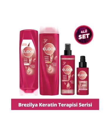 Elidor Brazilian Keratin Therapy Hair Care Series Set of 4