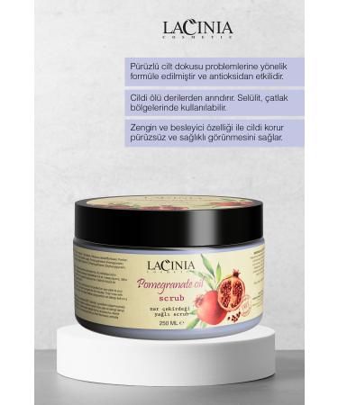 Lacinia Pomegranate Seed Oil Scrub 250ml - Buy Online on GoSupps.com
