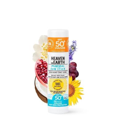 Heaven on Earth Spf 50 Anti-Stain 0 Natural Organic Mineral Sun Stick Moisturizer Uva Uvb Very High Protection - Buy Online on GoSupps.com