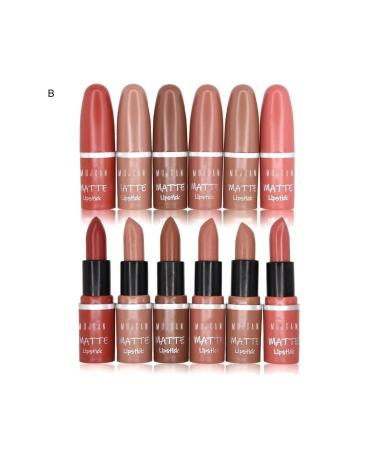 MUJGAN Matte Lipstick Miss Galina 6-Piece Lipstick Set B Series