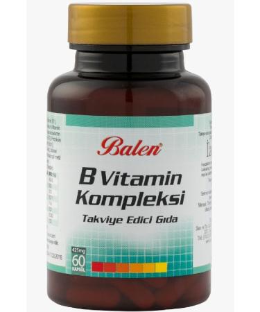 Balen Vitamin B Complex B12 60 Capsules 425 Mg - Buy Online on GoSupps.com