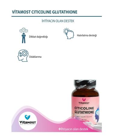 Vitamost Citicoline&glutathione 30 Soft Gel - Buy Online on GoSupps.com