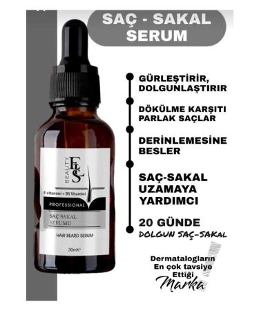 MelekBeauty Hair and Beard Thickener Nourishing Plumping Serum with Vitamins 30ml