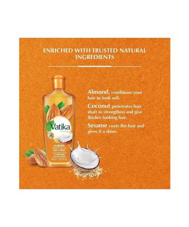 Vatika Naturals Herbal Hair Care Oil Almond Oil 180 Ml - Buy Online on GoSupps.com
