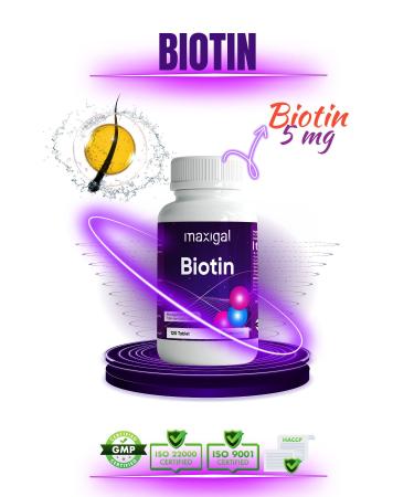 Maxigal Biotin Vitamin 5 Mg 120 Tablets