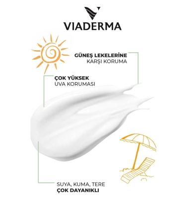 Viaderma SPF 50 Anti-Spot Face and Body Protection Sun Cream 100 ml - All Skin Types Water Resistant - Buy Online on GoSupps.com