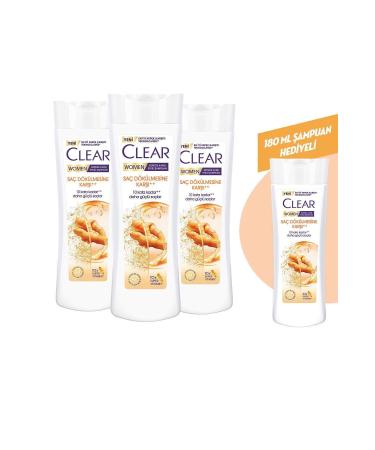 Clear Women Anti-Dandruff Shampoo Against Hair Loss 350 ml X3 - Buy Online on GoSupps.com