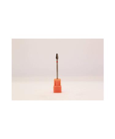 MEISINGER HARD METAL BURST - CONICAL CUT BLUNT HEAD - 4 mm DIAMETER - RED FINE TEETH