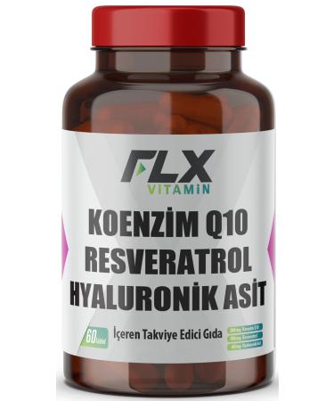 FLX Coenzyme Q-10 200 Mg Hyaluronic Acid Resveratrol 60 Tablets