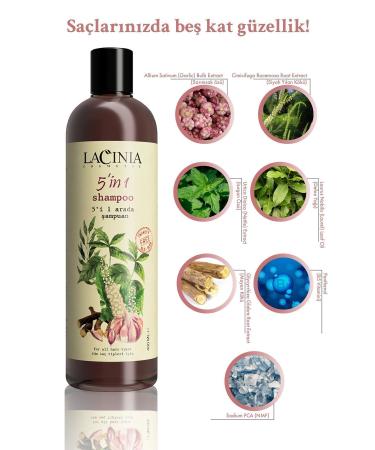 Lacinia 5 In 1 Shampoo 400ml - Buy Online on GoSupps.com