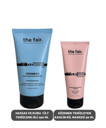 The Fair the fair. Sensitive and Dry Skin Cleansing Gel 150 ml and Pore Cleansing Kaolin Clay Mask 30 ml