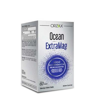 Ocean Extramag 60 Tablets Magnesium Supplement Bisglycinate Malate Citrate '&' (1x100ml face cleansing gel)