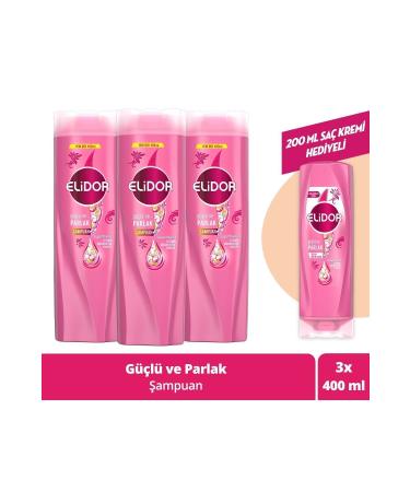 Elidor Superblend Hair Care Shampoo Strong And Shiny 400 ml X3