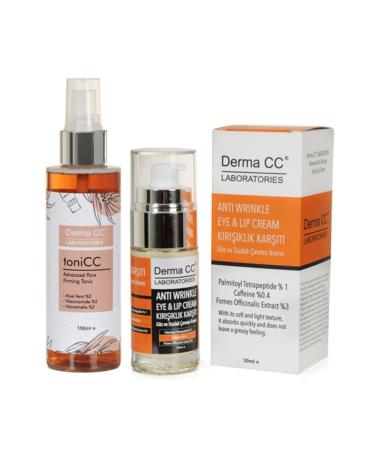Derma CC LABORATORIES Eye and Lip Contour Wrinkle Cream 30ml + Pore Tightening Tonic 150ml