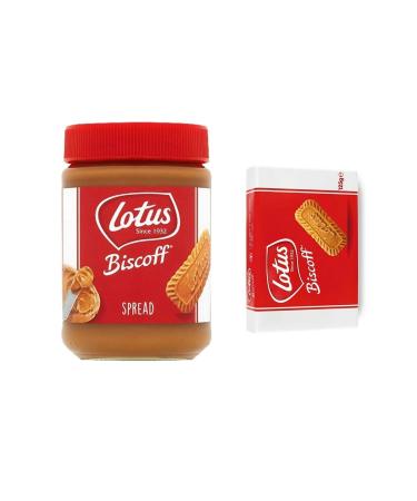 Lotus Biscoff Spread Biscuit Cream 400 gr + Biscoff Caramelized Biscuit 125 gr