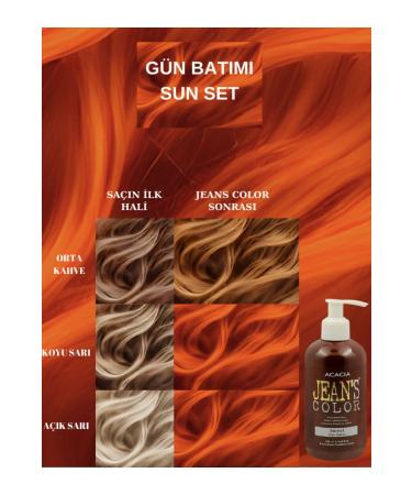 jeans color Ammonia Free Colored Hair Dye Sunset 250ml. Sun Set Hair Dye