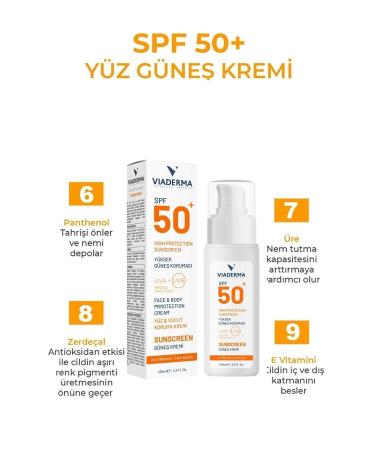 Viaderma SPF 50 Anti-Spot Face and Body Protection Sun Cream 100 ml - All Skin Types Water Resistant - Buy Online on GoSupps.com