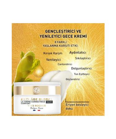 Yves Rocher Night Cream - Regenerating Anti-Aging Herbal Stem Cell Care / Anti-Age Global - Buy Online on GoSupps.com